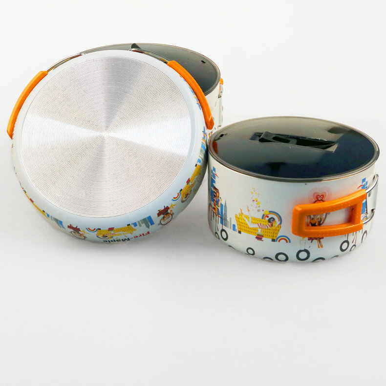 Туристический набор посуды из алюминия с фарфоровой эмалировкой и антипригарным покрытием. Fire-Maple FMC-K8