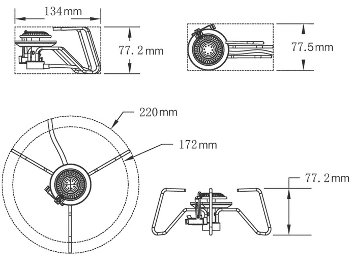  Газовая горелка со шлангом Fire-Maple FMS-104